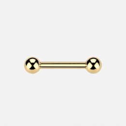Isis | Piercing Barbell Titane ASTM F136 Doré PVD – Téton, Industriel