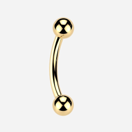Freyja | Piercing Rook Titane ASTM F136 Doré PVD Double Bille