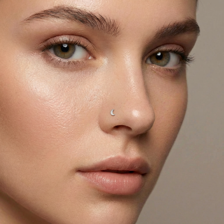 Lunaris | Piercing Nez Lune Titane ASTM F136 Design Croissant