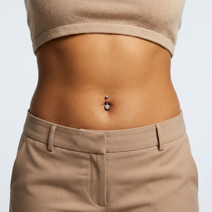 Piercing Nombril Titane ASTM F136 Zircon Élégant