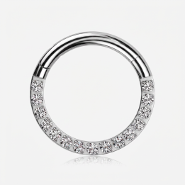 Loop | Piercing Septum Titane ASTM F136 Zircons – 8 & 10 mm