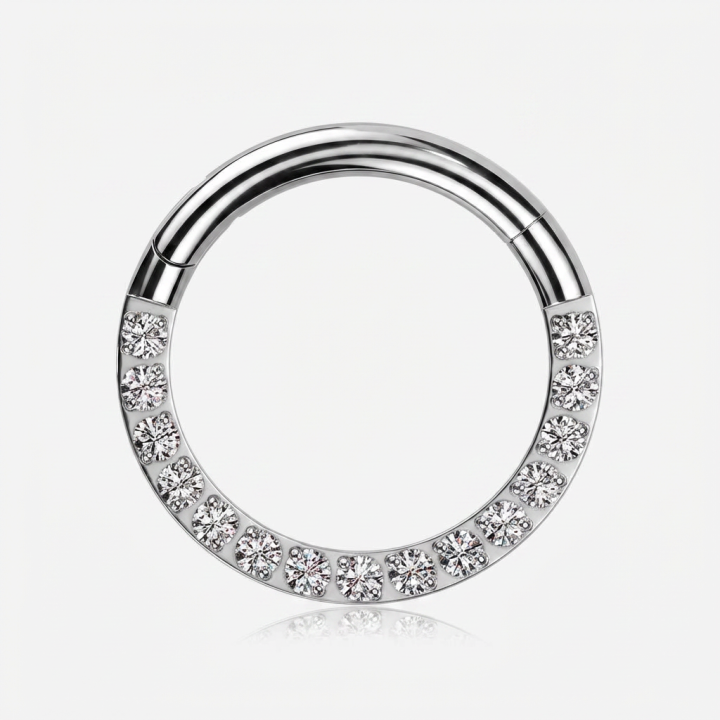 Loop | Piercing Septum Titane ASTM F136 Zircons – 8 & 10 mm