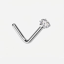 Piercing Nez Zircon Titane ASTM F136 Forme L