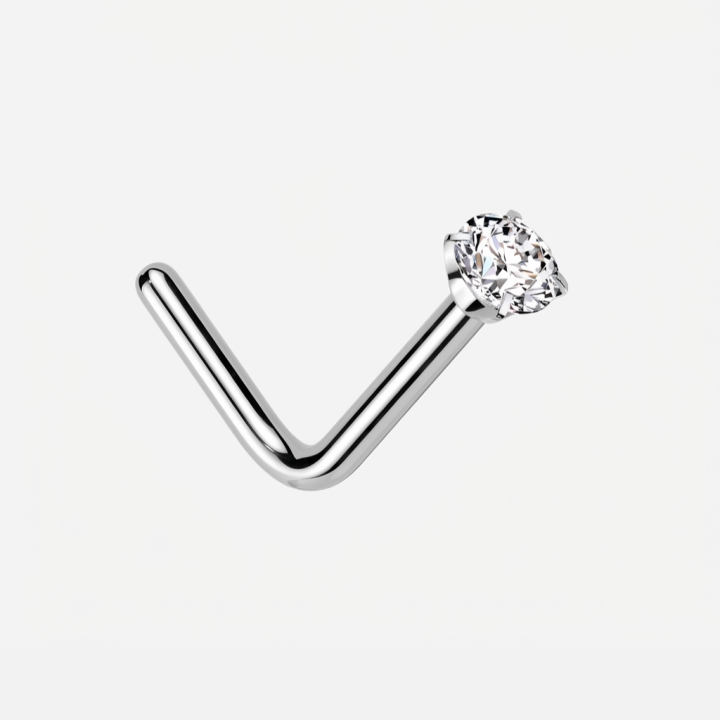 Piercing Nez Zircon Titane ASTM F136 Forme L